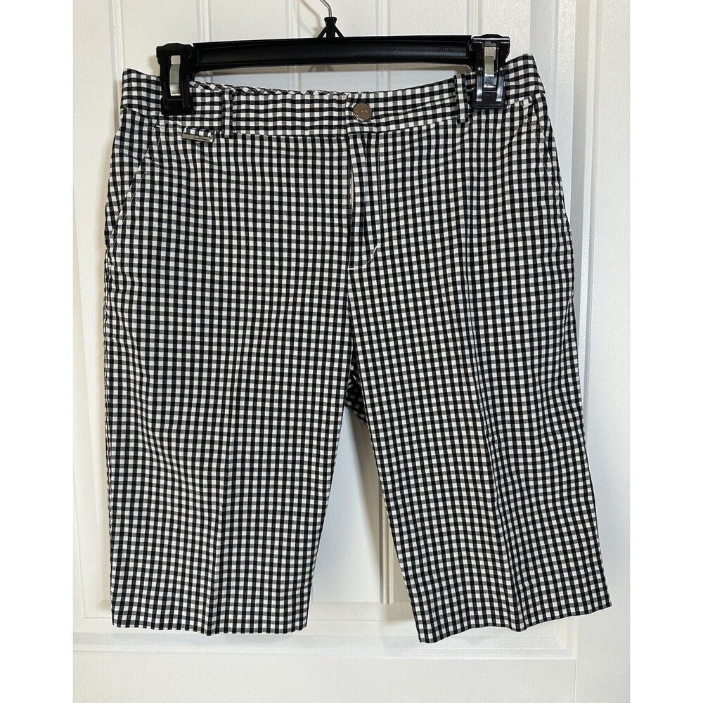 Lauren Ralph Lauren Gingham Black Label Size 2 Women’s Shorts Black & White